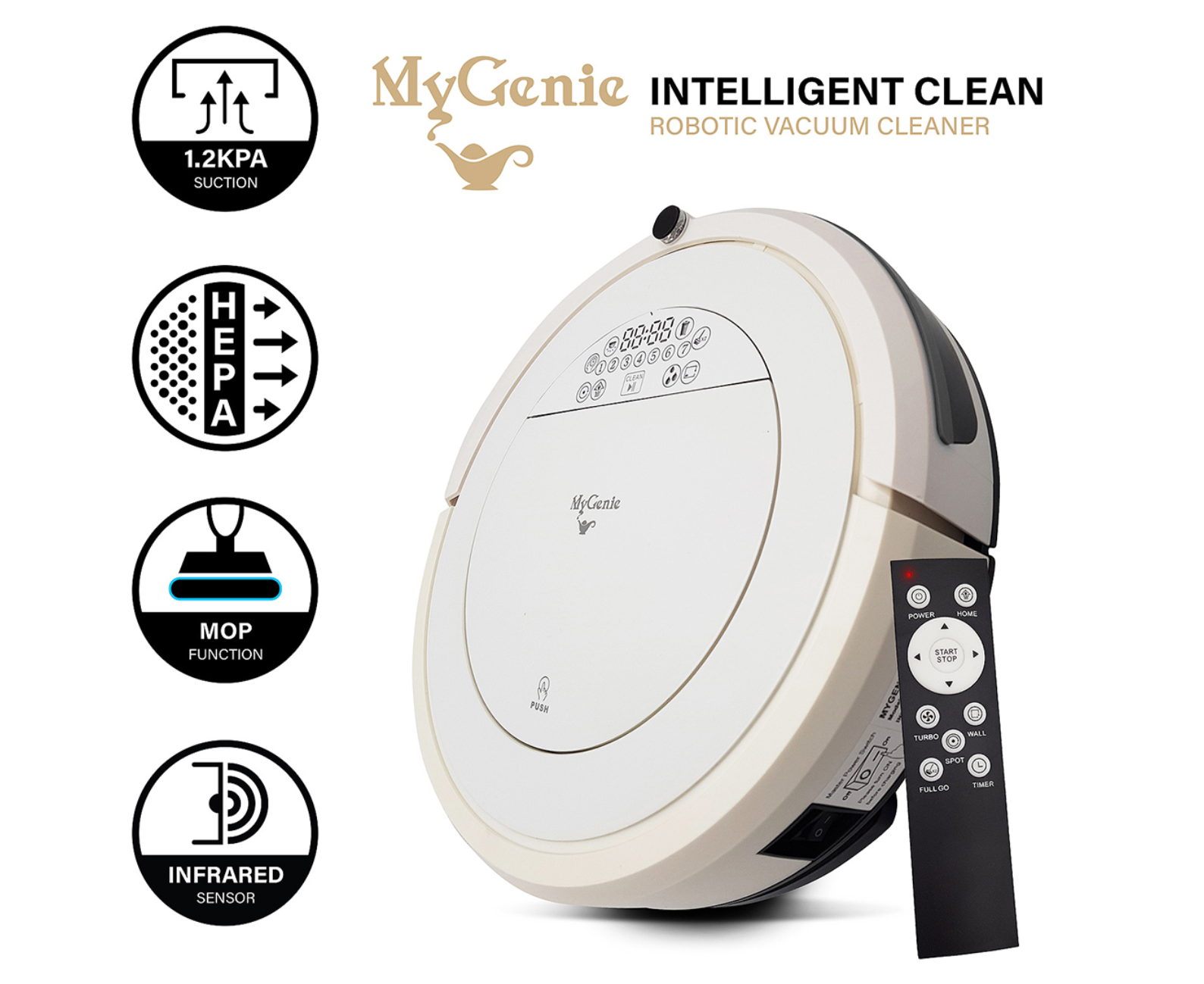 1 Robot hút bụi lau nhà MyGenie ZX1000 màu trắng - Image 3