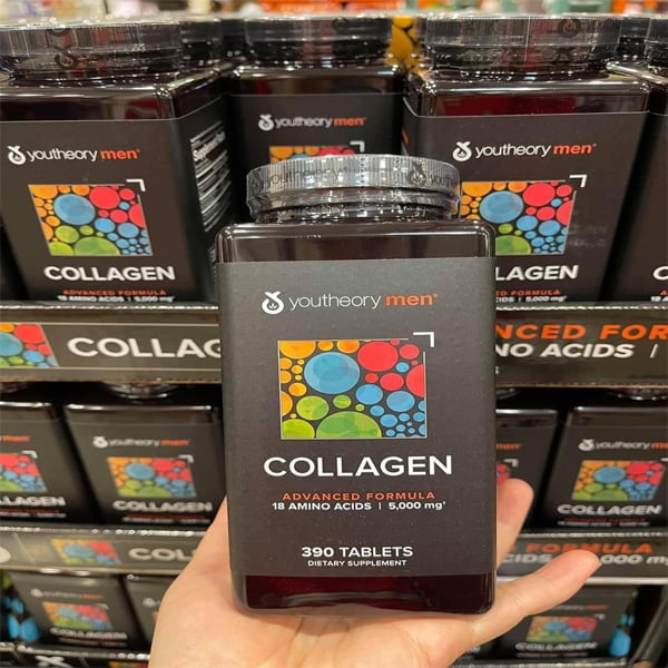 Viên uống collagen cho nam Youtheory Men Collagen Type 1, 2 & 3 của Mỹ 390 viên - Image 4
