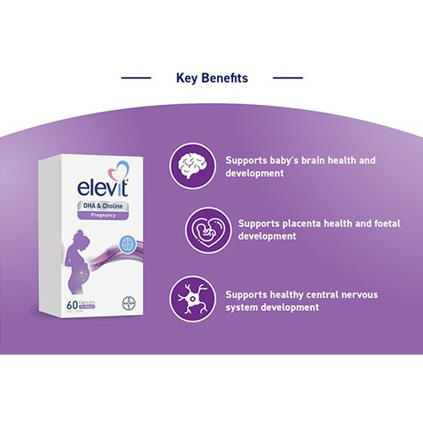Viên uống bổ sung DHA & Choline cho phụ nữ mang thai Elevit DHA & Choline Pregnancy của Úc 60 viên - Image 3