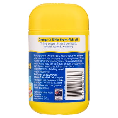 Kẹo dẻo bổ sung Omega 3 & DHA cho bé Nature's Way Kids Smart Vita Gummies Omega-3 DHA Fish Oil của Úc 60 viên - Image 2