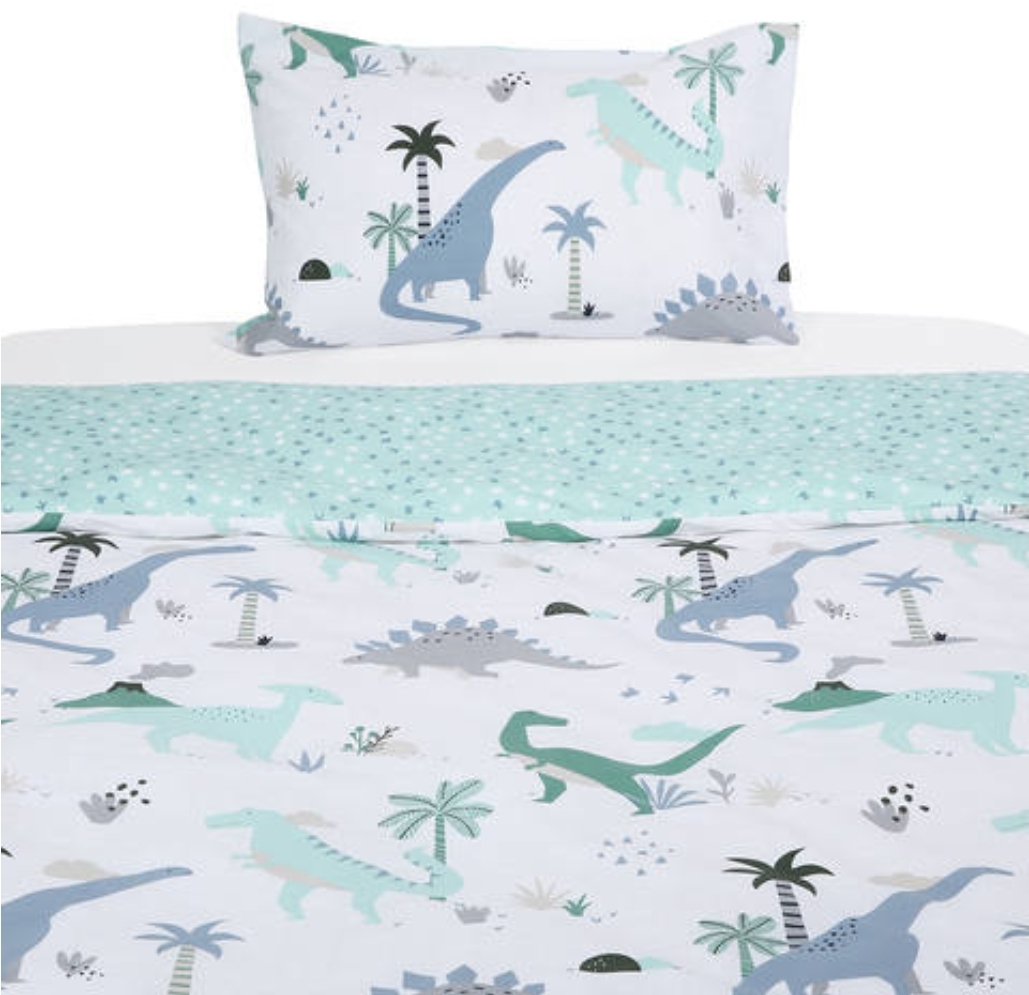 Bộ vỏ chăn gối cho trẻ Dino Jungle Reversible - Image 2