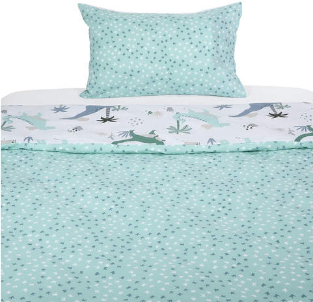 Bộ vỏ chăn gối cho trẻ Dino Jungle Reversible - Image 3