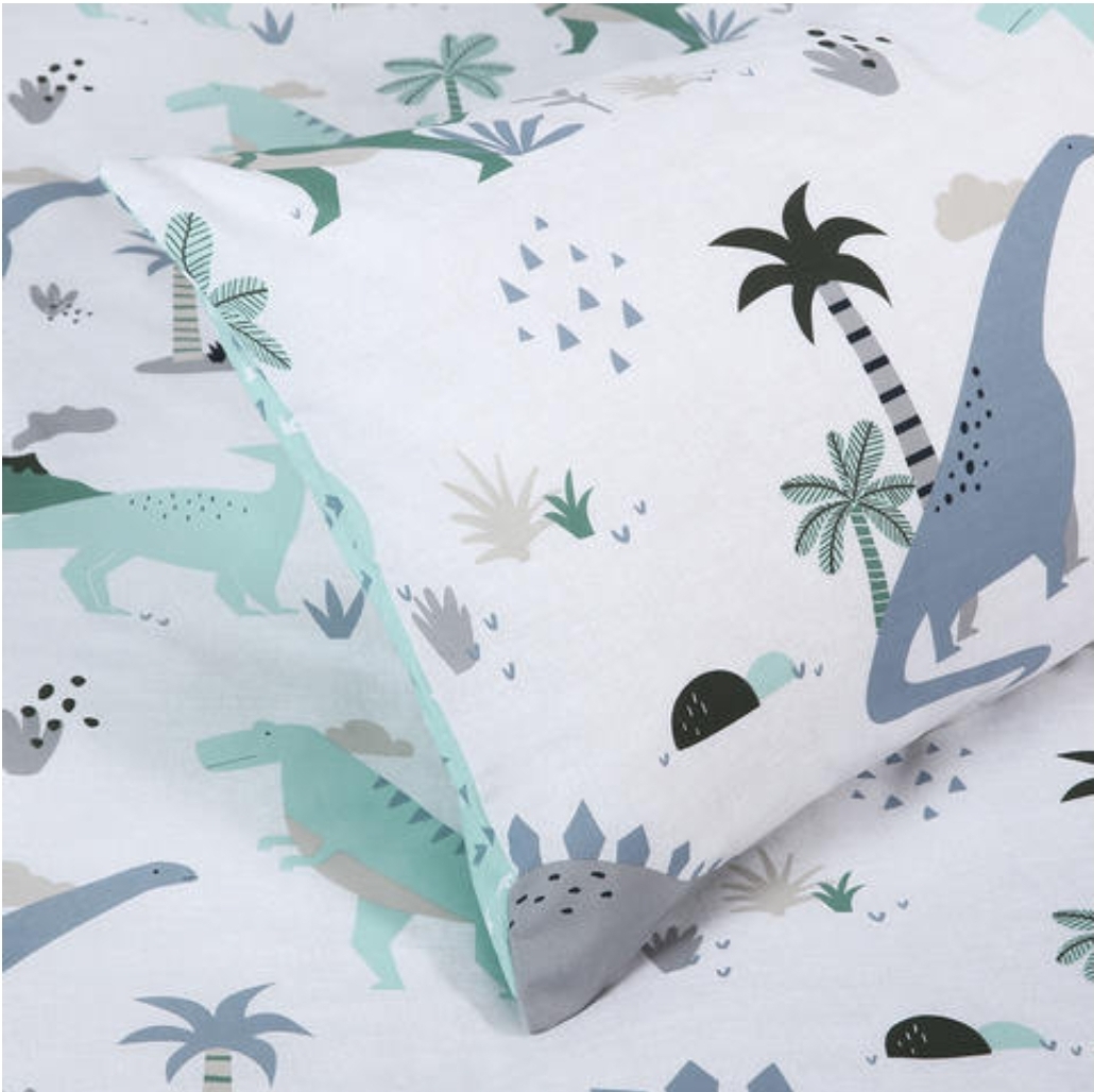 Bộ vỏ chăn gối cho trẻ Dino Jungle Reversible - Image 4
