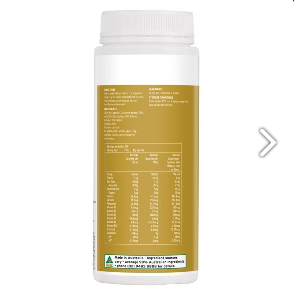 Sữa non Colostrum Milk Powder hương vani của Úc 300g - Image 3