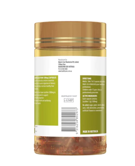 Viên uống mầm đậu nành Healthy Care super lecithin 1200mg của Úc 100 viên - Image 2
