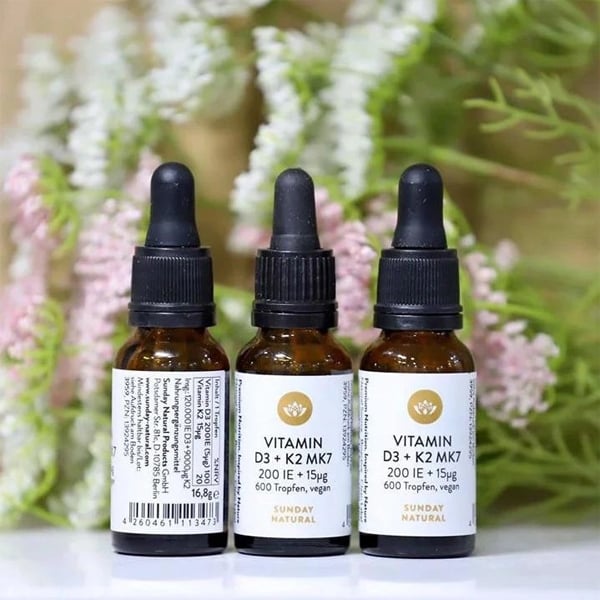 Vitamin hỗ trợ tăng chiều cao, chống còi xương cho bé Sunday Natural Vitamin D3 K2 MK7 200IE của Đức 20ml - Image 4