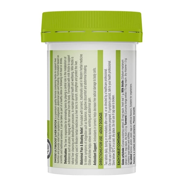 Viên uống hỗ trợ thải độc gan Swisse Ultiboost Liver Detox của Úc 60 viên - Image 3