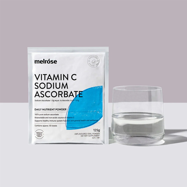Bột vitamin C nguyên chất có muối sodium Melrose Vitamin C Sodium Ascorbate của Úc gói 125g - Image 3